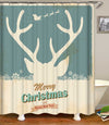 Reindeer Christmas Vintage Tin Plate Shower Curtain