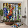 Sunflowers And Rooster Painting Shower Curtain