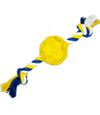 Rubber Soccer Ball Chew Toy with Tug Rope