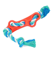 Rubber Bone Chew Toy with Tug Rope